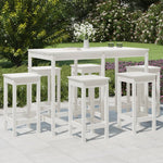 Hagebarsett 7 Deler Hvit Heltre Furu