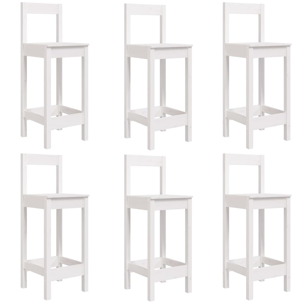 Hagebarsett 7 Deler Hvit Heltre Furu