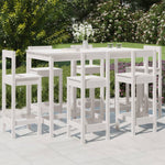 Hagebarsett 7 Deler Hvit Heltre Furu