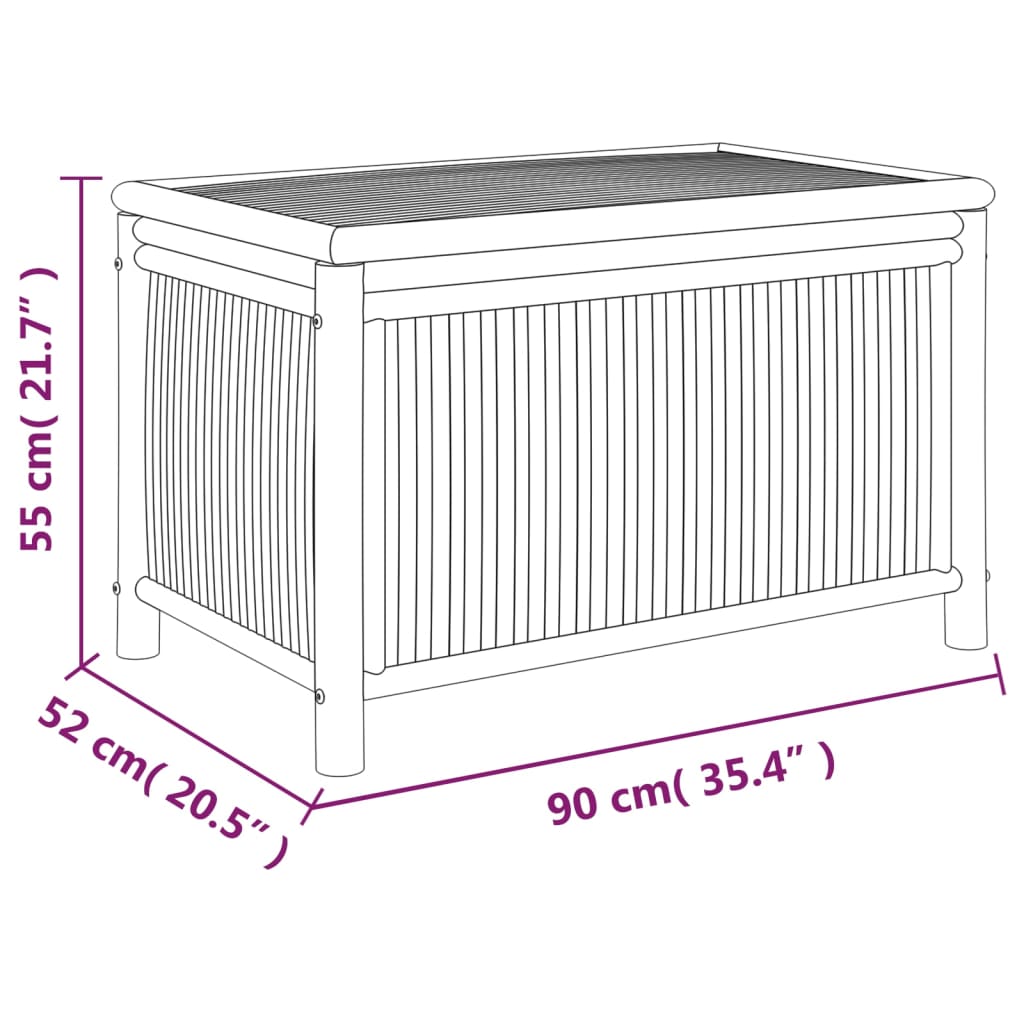 Putekasse 90X52X55 Cm Bambus