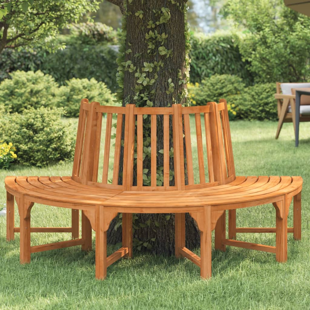 Halvrund Trebenk Ø208 Cm Heltre Eukalyptus
