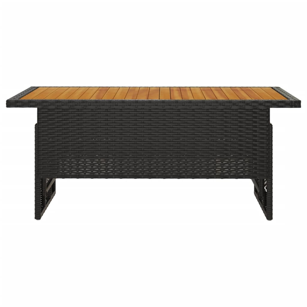 Hagebord Svart 100X50X43/63 Cm Heltre Akasie Og Polyrotting