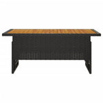 Hagebord Svart 100X50X43/63 Cm Heltre Akasie Og Polyrotting