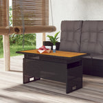 Hagebord Svart 100X50X43/63 Cm Heltre Akasie Og Polyrotting