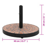 Parasollfot Terrakotta Rund 12 Kg