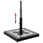 Parasollfot Svart Og Hvit Firkantet 12 Kg