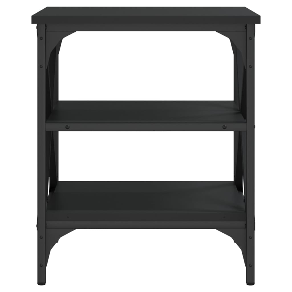 Sidebord 2 Stk Svart 40X42X50 Cm Konstruert Tre