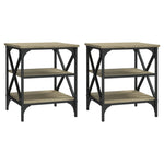 Sidebord 2 Stk Sonoma Eik 40X42X50 Cm Konstruert Tre