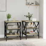 Sidebord 2 Stk Sonoma Eik 40X42X50 Cm Konstruert Tre