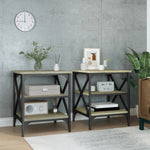 Sidebord 2 Stk Sonoma Eik 40X42X50 Cm Konstruert Tre