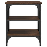 Sidebord 2 Stk Brun Eik 40X42X50 Cm Konstruert Tre