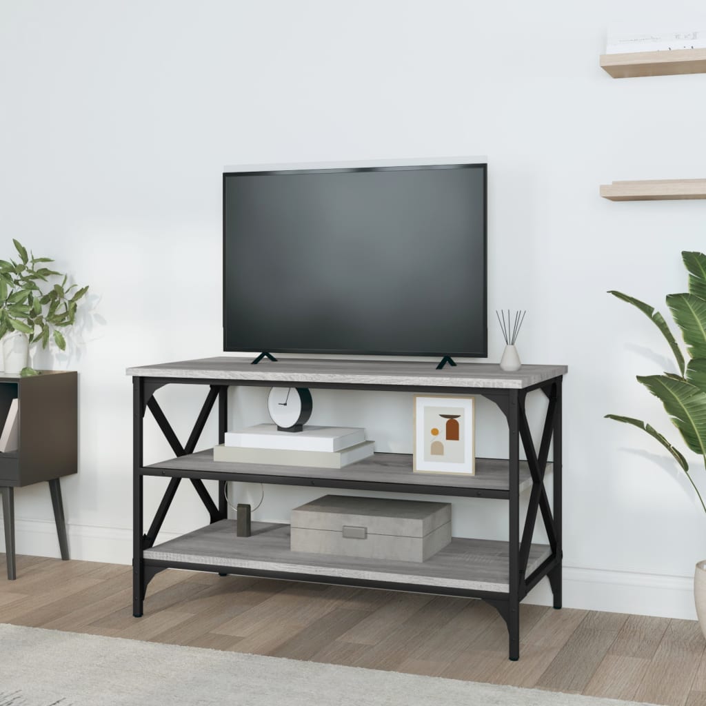 Tv-Benk Grå Sonoma 80X40X50 Cm Konstruert Tre