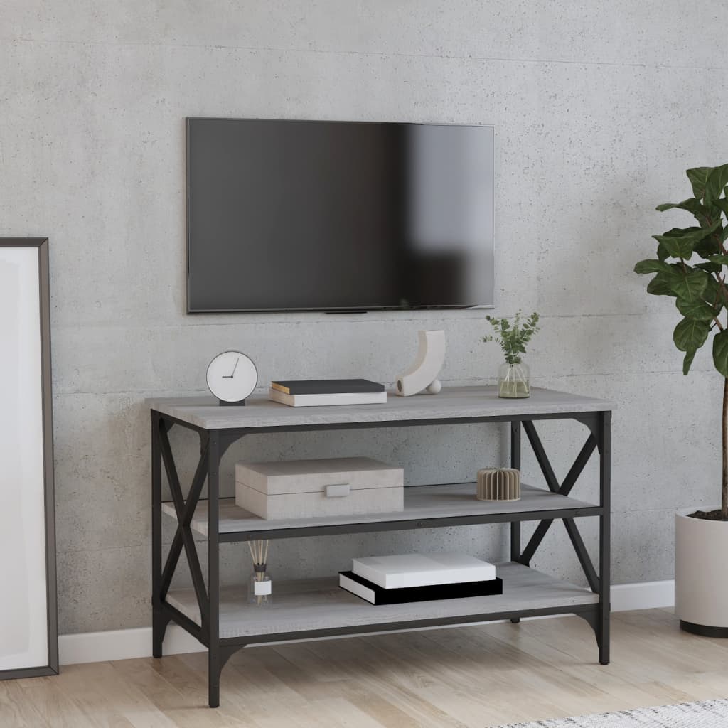 Tv-Benk Grå Sonoma 80X40X50 Cm Konstruert Tre