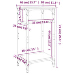 Sidebord Sonoma Eik 40X30X75 Cm Konstruert Tre