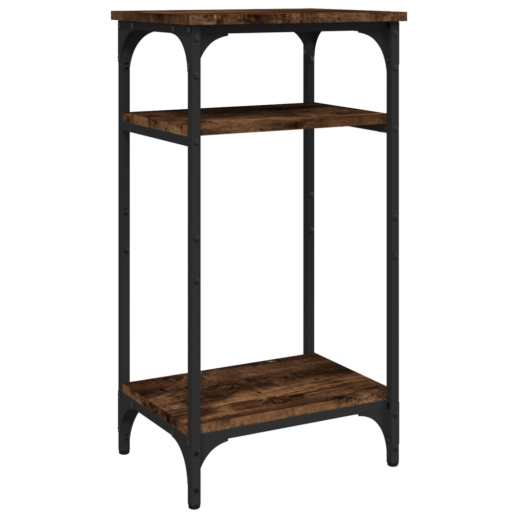 Sidebord Røkt Eik 40X30X75 Cm Konstruert Tre