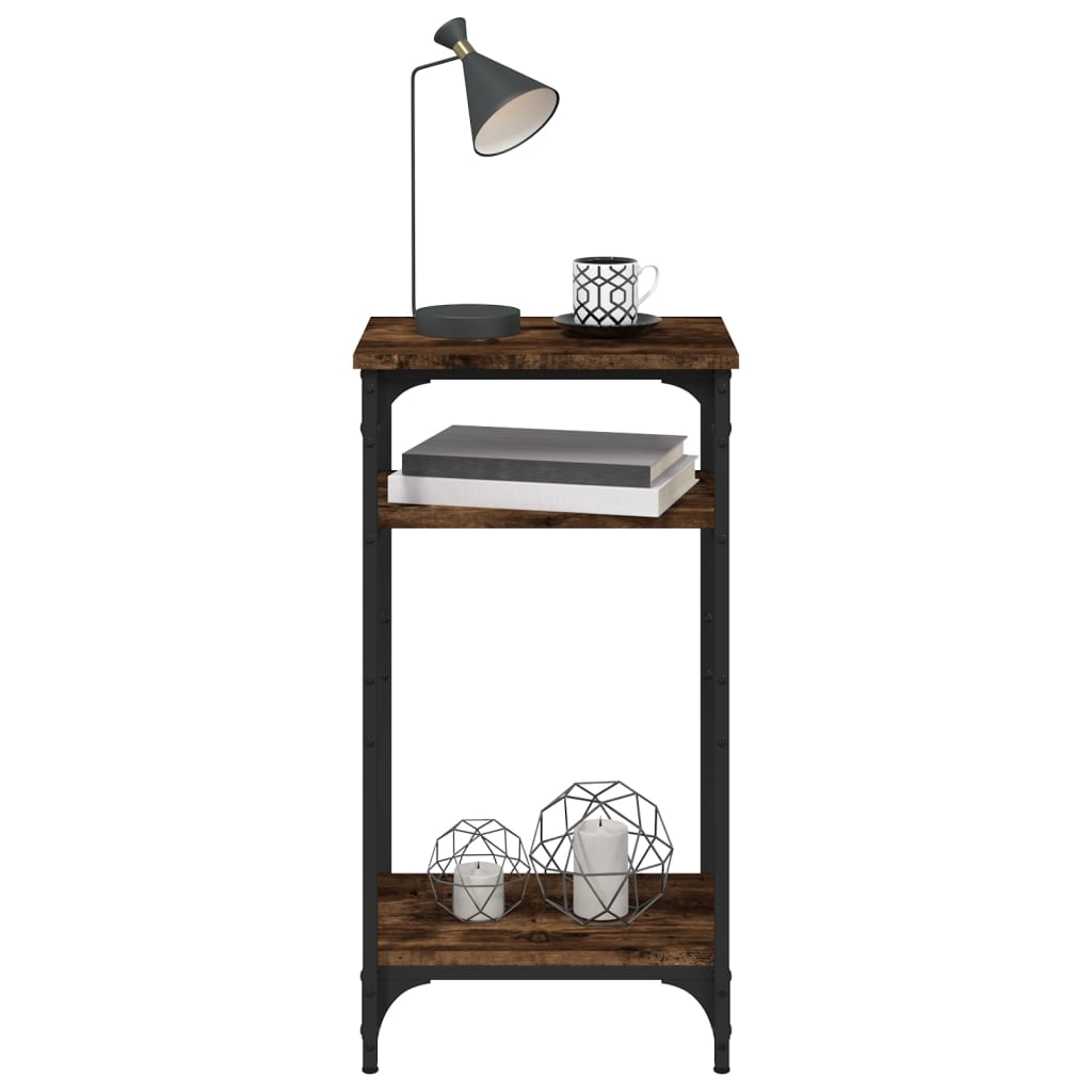 Sidebord Røkt Eik 40X30X75 Cm Konstruert Tre