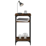 Sidebord Røkt Eik 40X30X75 Cm Konstruert Tre