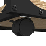 Sidebord Med Hjul Sonoma Eik 50X35X55,5 Cm Konstruert Tre
