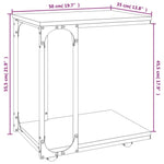 Sidebord Med Hjul Sonoma Eik 50X35X55,5 Cm Konstruert Tre