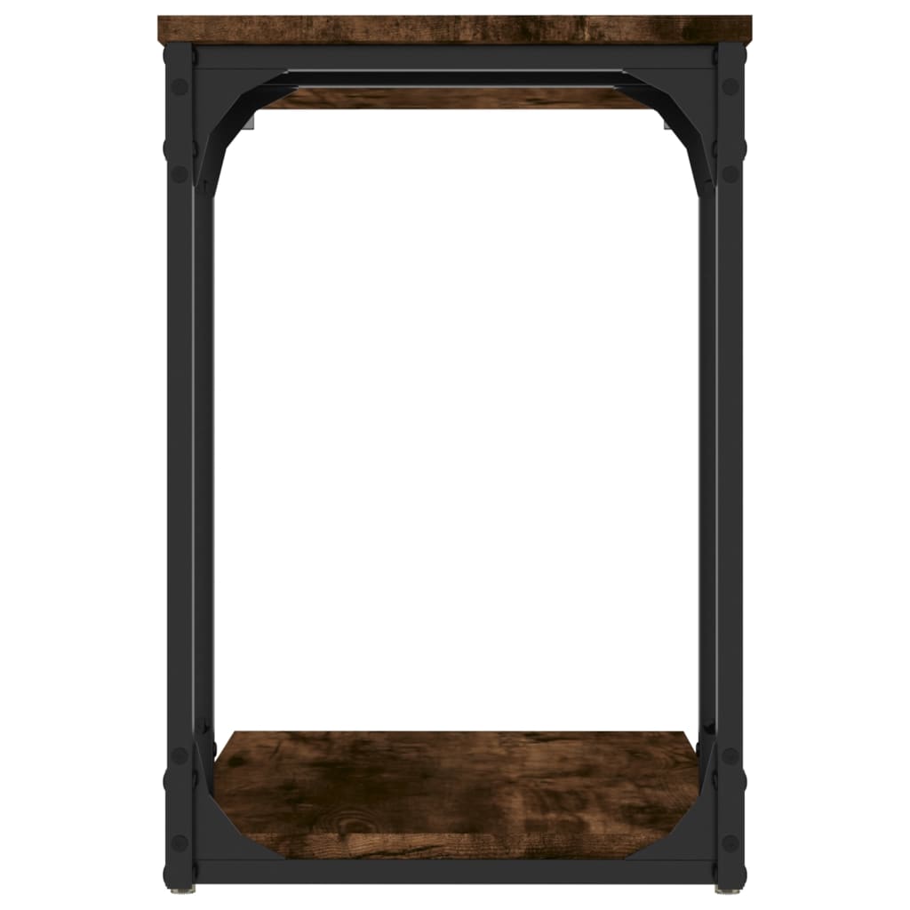 Sidebord Røkt Eik 50X35X52 Cm Konstruert Tre