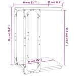 Sidebord Svart 40X30X60 Cm Konstruert Tre