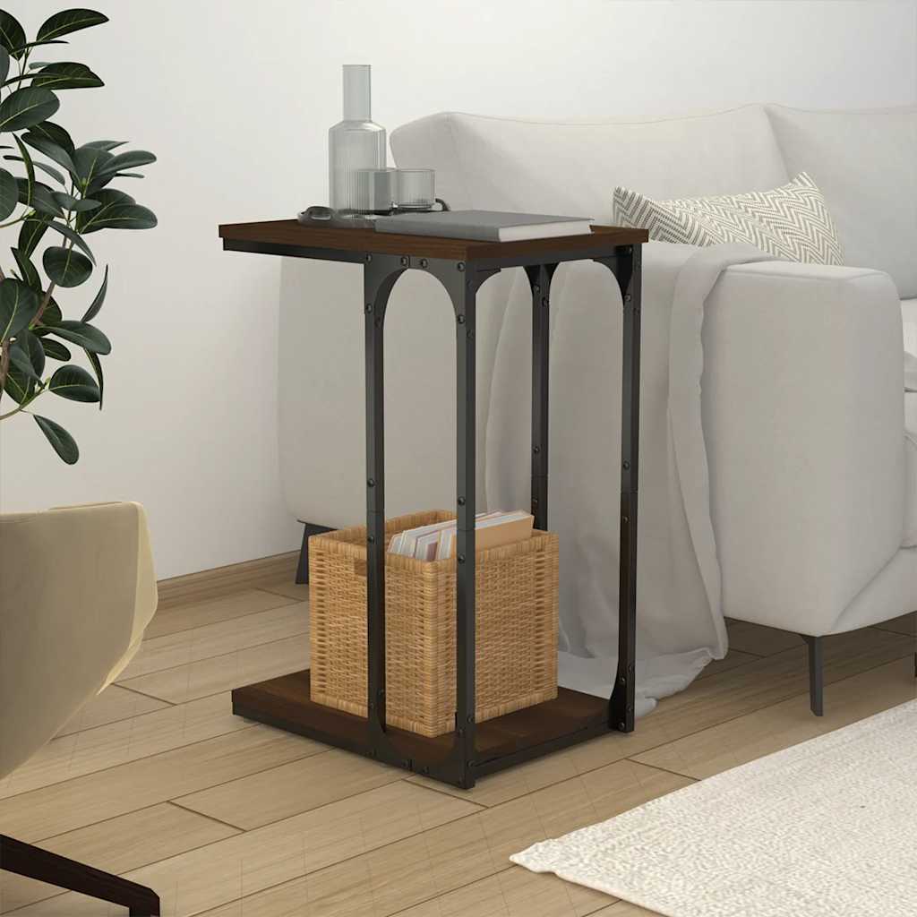 Sidebord Brun Eik 40X30X60 Cm Konstruert Tre