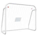 Fotballmål Med Nett Hvit 125X96X60 Cm Stål Og Polyester