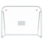 Fotballmål Med Nett Hvit 125X96X60 Cm Stål Og Polyester