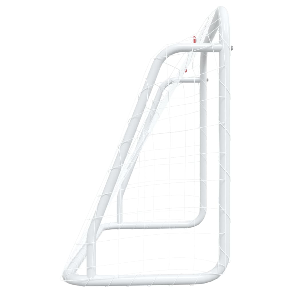 Fotballmål Med Nett Hvit 125X96X60 Cm Stål Og Polyester