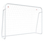 Fotballmål Med Nett Hvit 214X75X152 Cm Stål Og Polyester