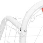 Fotballmål Med Nett Hvit 214X75X152 Cm Stål Og Polyester