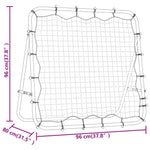 Justerbart Fotball Returnett 96X80X96 Cm Stål Og Pe