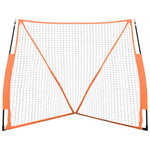Baseballnett Oransje Og Svart 183X182X183 Cm Stål Og Polyester