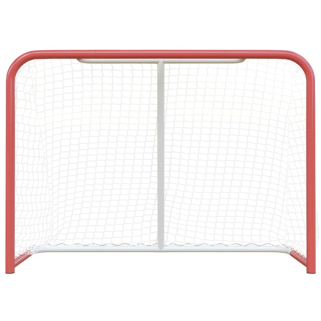 Hockeymål Med Nett Rød Og Hvit 153X60X118 Cm Stål Og Polyester