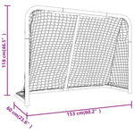 Hockeymål Med Nett Rød Og Hvit 153X60X118 Cm Stål Og Polyester