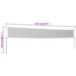 Volleyballnett Gul Og Svart 823X244 Cm Pe Stoff