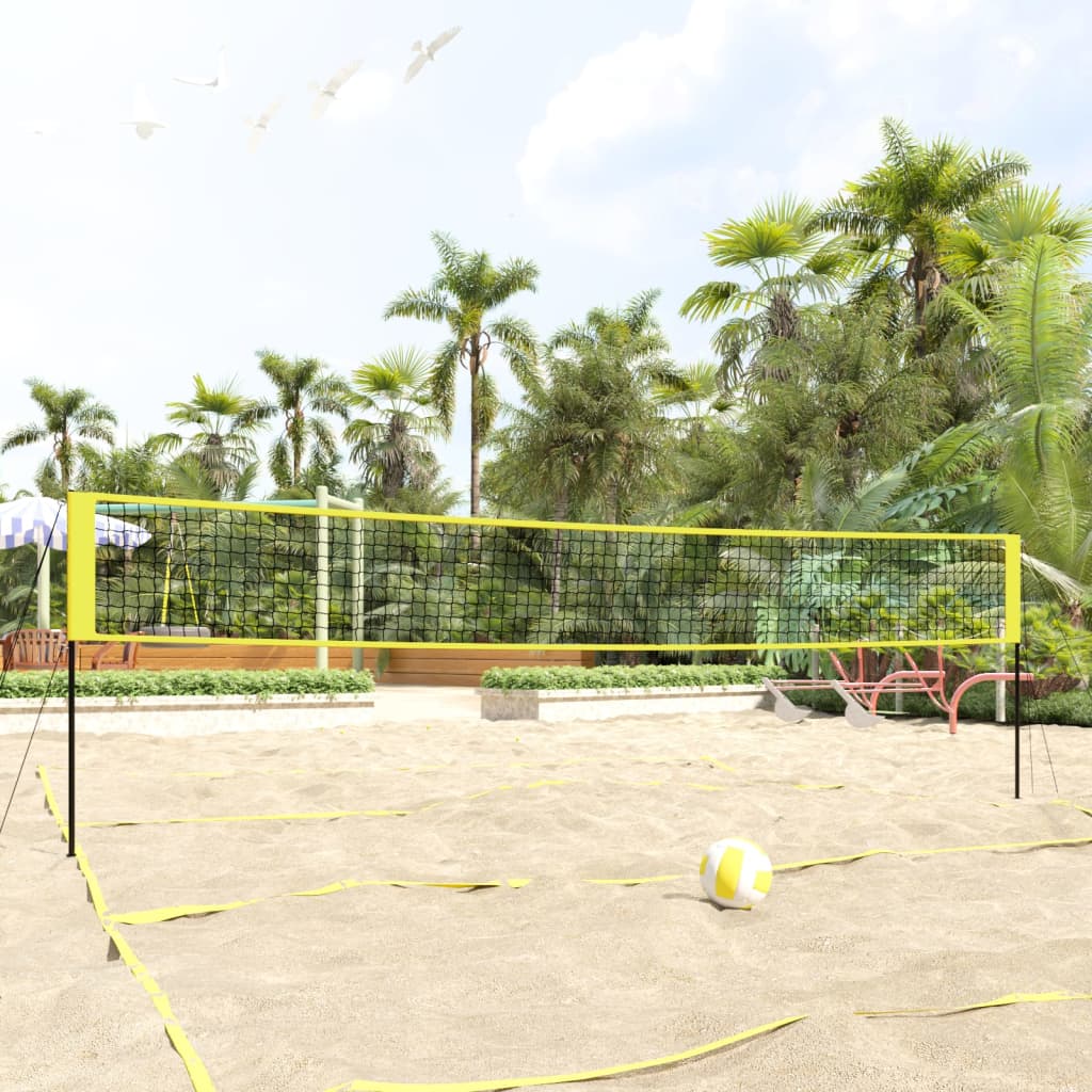 Volleyballnett Gul Og Svart 823X244 Cm Pe Stoff