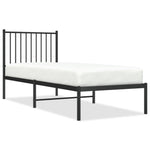 Sengeramme I Metall Med Hodegavl Svart 75X190 Cm