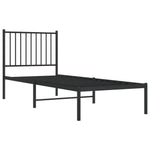 Sengeramme I Metall Med Hodegavl Svart 75X190 Cm