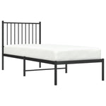 Sengeramme I Metall Med Hodegavl Svart 75X190 Cm