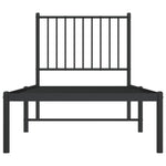 Sengeramme I Metall Med Hodegavl Svart 75X190 Cm