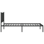 Sengeramme I Metall Med Hodegavl Svart 75X190 Cm