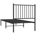 Sengeramme I Metall Med Hodegavl Svart 75X190 Cm