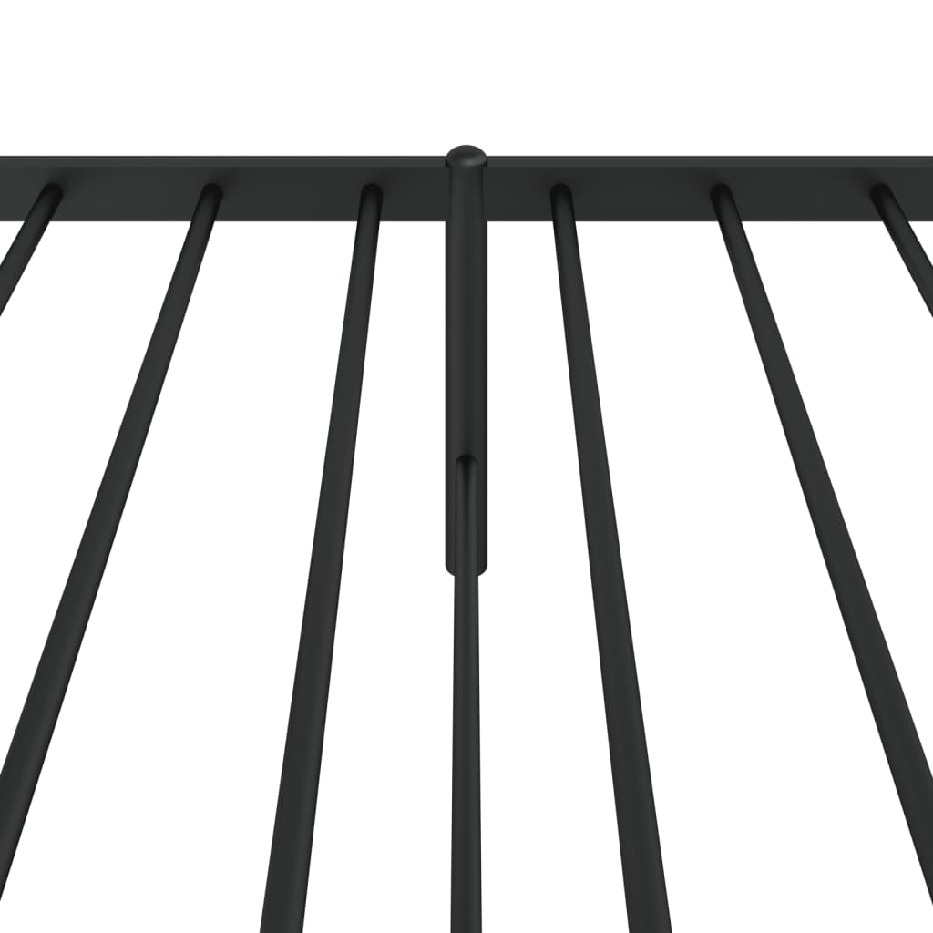 Sengeramme I Metall Med Hodegavl Svart 75X190 Cm