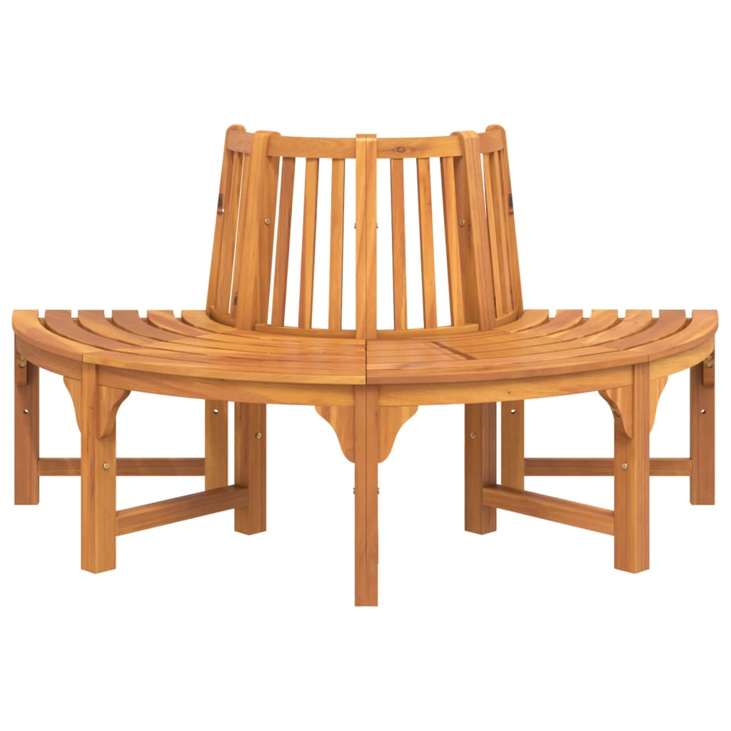 Halvrund Trebenk Ø160 Cm Heltre Eukalyptus
