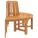 Halvrund Trebenk Ø160 Cm Heltre Eukalyptus