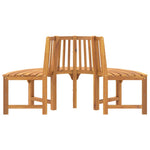 Halvrund Trebenk Ø160 Cm Heltre Eukalyptus