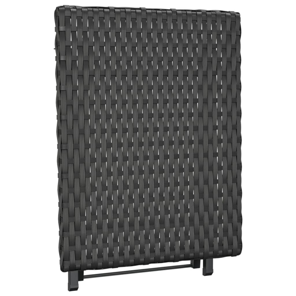 Sammenleggbart Bord Svart 45X35X32 Cm Polyrotting