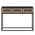 Konsollbord Svart 105X30X75 Cm Konstruert Tre Og Jern