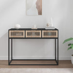 Konsollbord Svart 105X30X75 Cm Konstruert Tre Og Jern